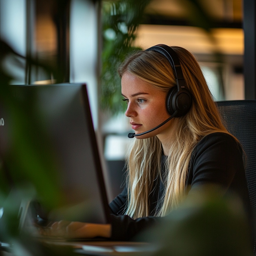 administratief medewerker aan het werk